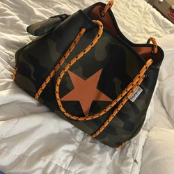 Ah-dorned- Orange Ropes & Star Neoprene Bag