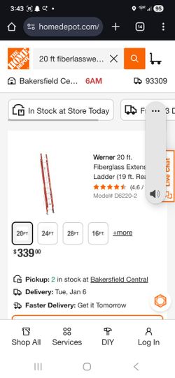 20 Ft Werner Extension Ladder