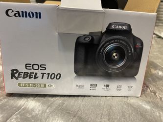 Canon EOS Rebel T100 DSLR Camera EF-S 18-55mm f/3.5-5.6 Lens -