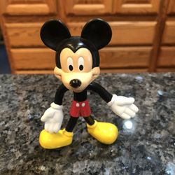 Vintage Disney Mickey Mouse Vinyl.  Preowned Good Condition .  Size 4  inches Tall 