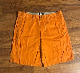 Chaps Orange Flat Front Casual Shorts