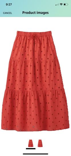 A New Day Women's Tiered Eyelet A-Line Midi Skirt