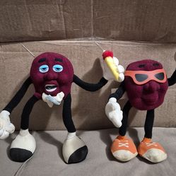 1988 California raisins mini plush dolls lot