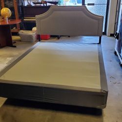  Safavieh Theron upholstered bed frame.