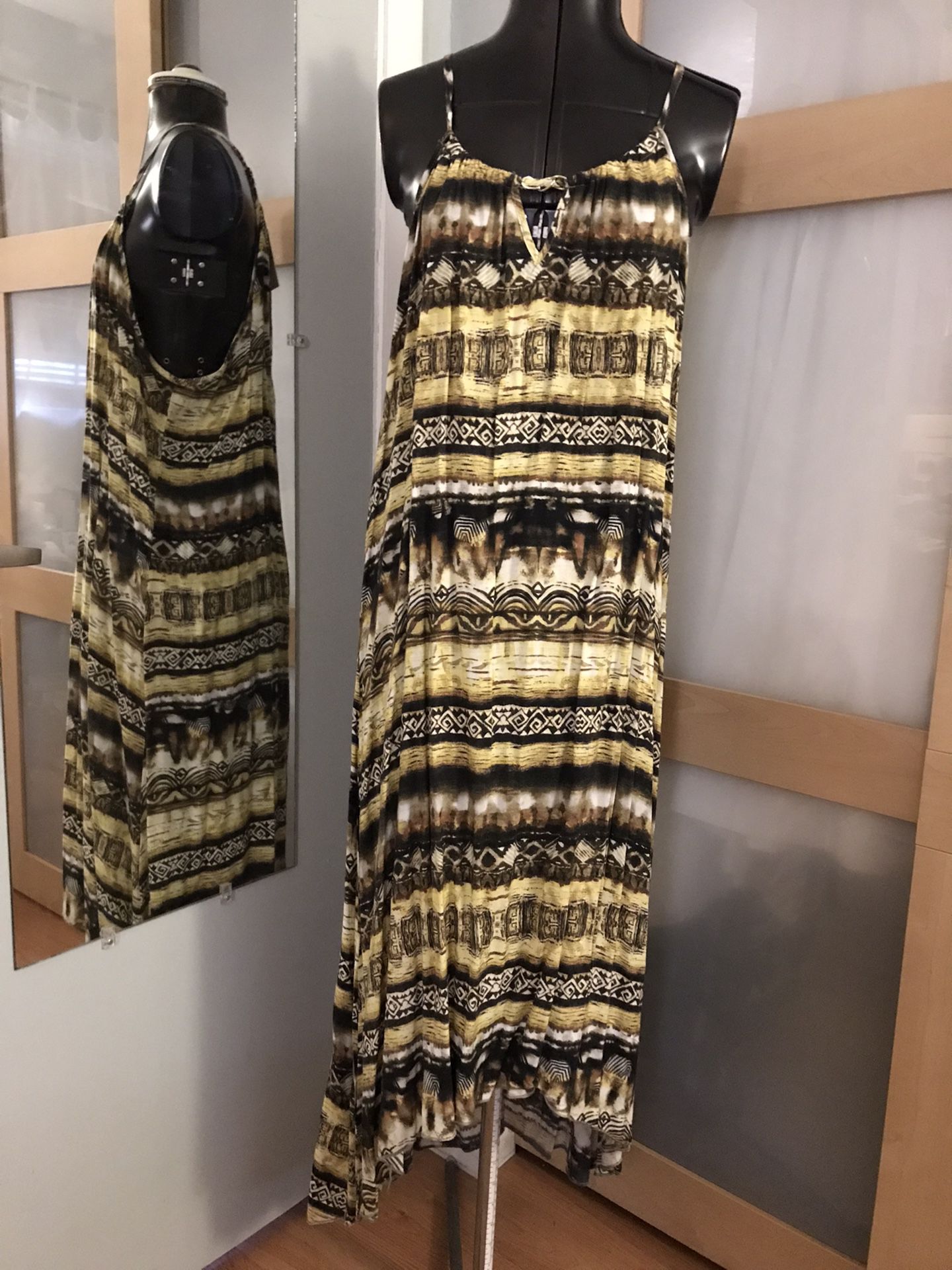 NEW Tribal Boho Maxi Dress, 2X