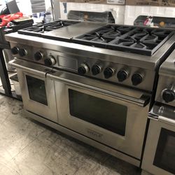 Wolf 48” Stainless Steel Gas Range Stove 