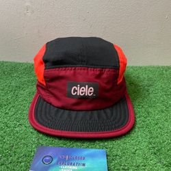 Ciele GoCap red orange black 5 panel hat