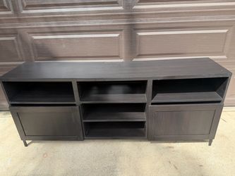 Black Wood TV Stand Media Console