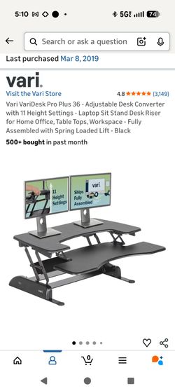 Brand new veridesk rising desk