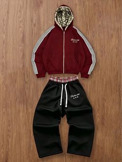 Paotras Club Zip Hoodie and Sweatpants Set