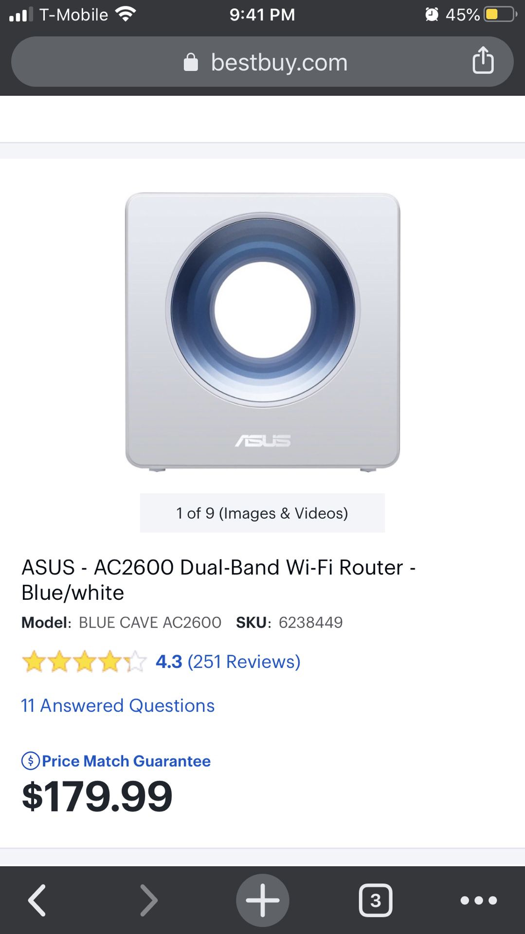 Asus ac2600 dual band WiFi router