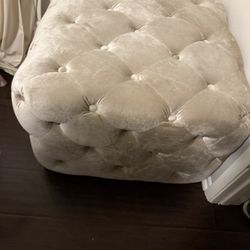 Velvet Ottoman 