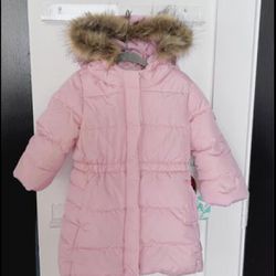 Gap Snow Jacket in Pink 2T with matching pink mittens