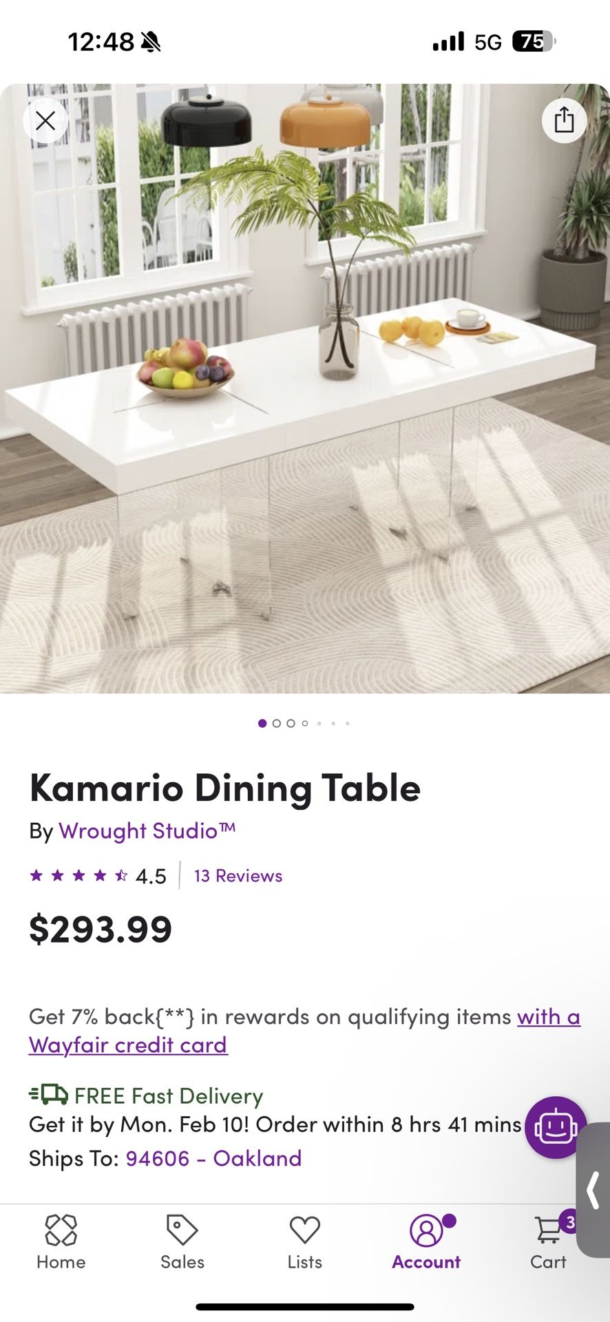 Brand new dining table from wayfair still in box !