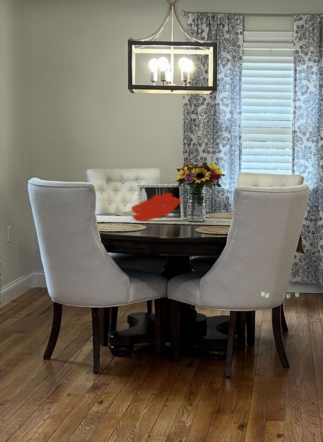 DINING ROOM TABLE AND CHAIRS