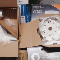 Security cameras, monitors, various mounting brackets