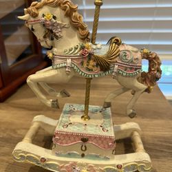 Florals Carousel Rocking Horse