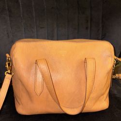 The Fossil Medium Brown Leather cross body
