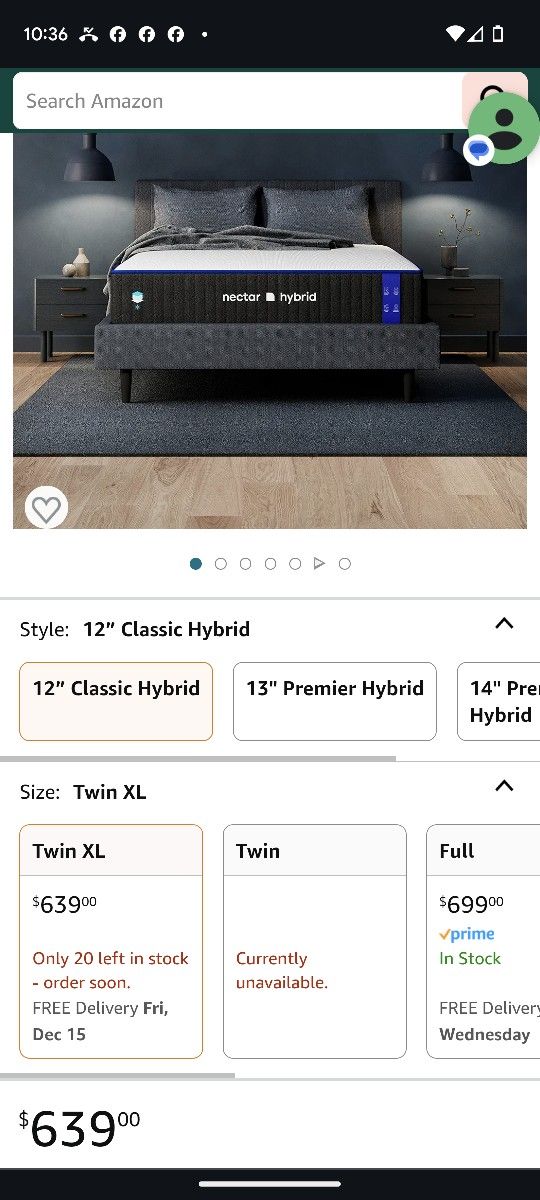 XL/ Twin Mattress Like New