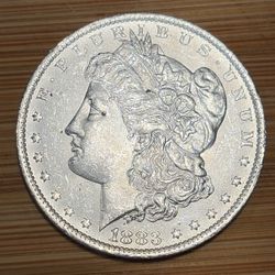 1883-O GORGEOUS UNC HIGH MS MORGAN DOLLAR 90% SILVER  NICE CARTWHEELS