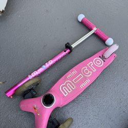 Mini micro LED scooter pink