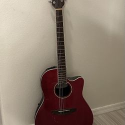  Ovation CS24 Celebrity Series Traditional Mid-Depth Acoustic-Electric Guitar Ruby Red