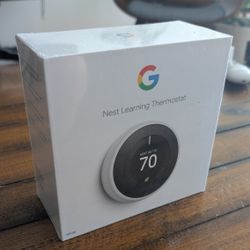 Google 
Nest Learning Thermostat, 3rd Gen, White  (Unopened)