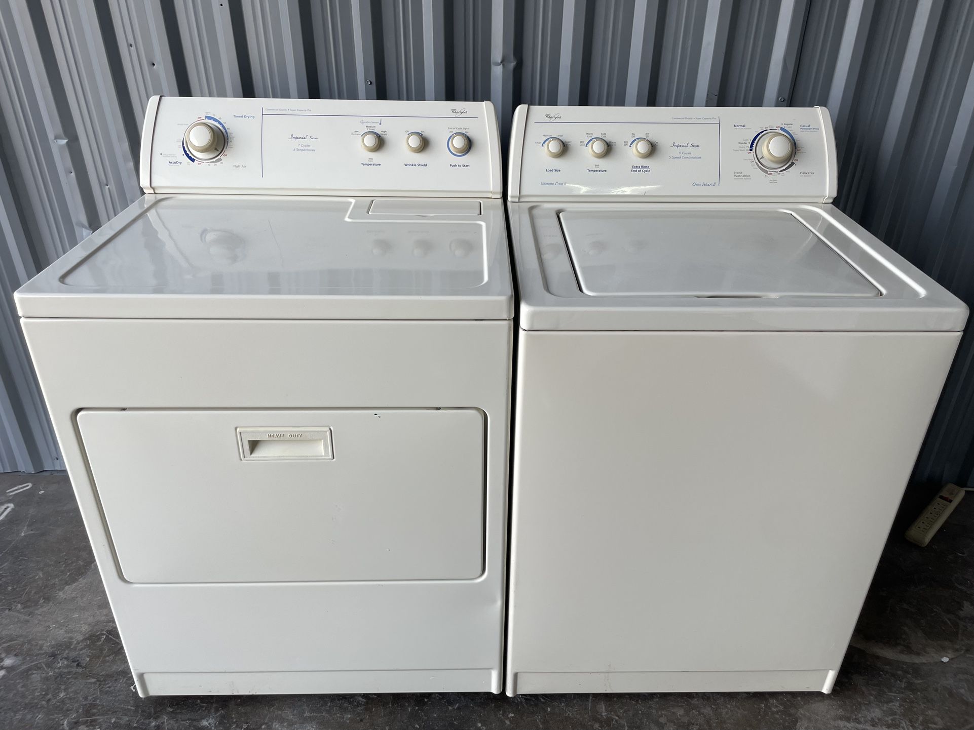 Whirlpool Imperial Series Commercial Quality Super Capacity Plus Washer/Electric Dryer (can deliver)
