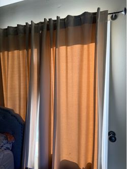 Beige Black out curtains