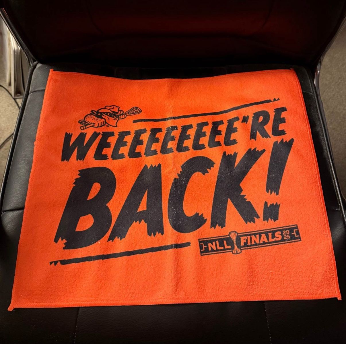 2025 Buffalo Bandits NLL Finals Rally Towel. In Game Gift 5-16-25 We’re Back