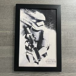 Star Wars The Force Awakens Hanging Framed Art  Home Wall Decor 13”x19”