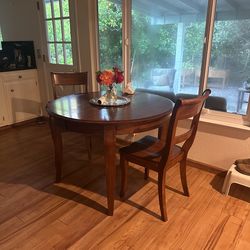 Solid wood table and 4 chairs