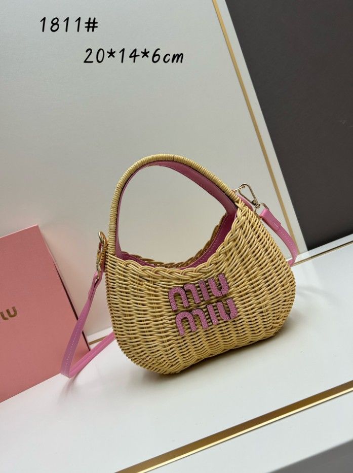 miumiu summer single-shoulder handbag basket bag
