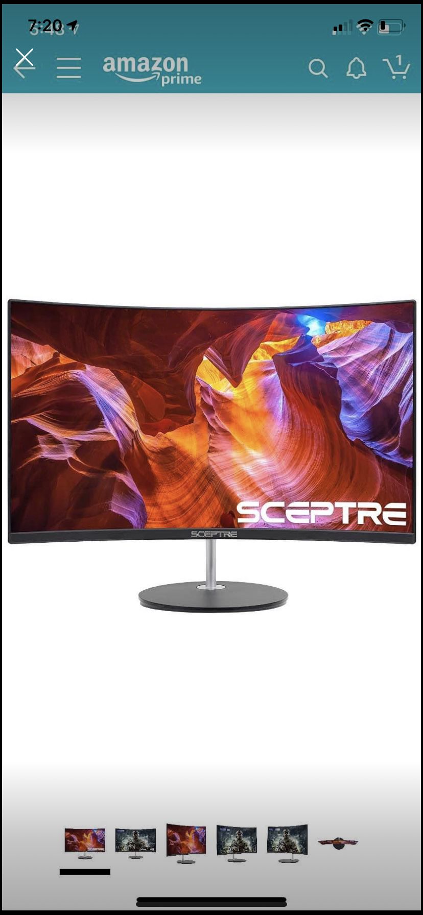 24’ curved monitor