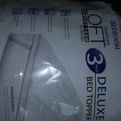 TWIN SIZE 3" DELUXE MEMORY FOAM BED TOPPER