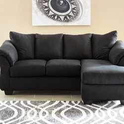 Darcy Black Sofa Chaise

