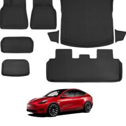 Tesla MODEL Y Floor Mats 8 Pcs Set, 5 Seat MODEL Y Only. 