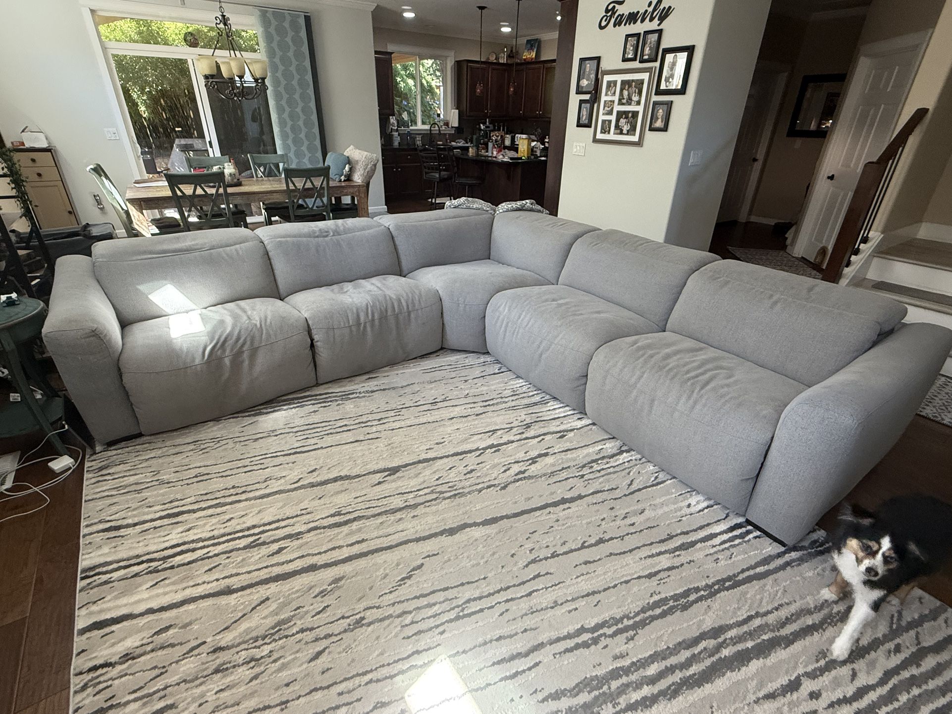 Fabric Electric Reclining Sectional