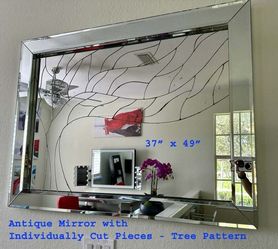 Vintage Hand Cut, Puzzle-Mapped Pieces Mirror