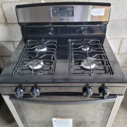 New Amana 30" Wide Apartment Size Stainless Steel 4 Burner Gas Stove Range Estufa 