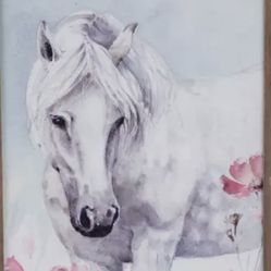 Horse print on canvas
