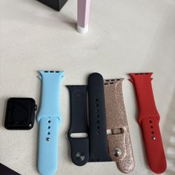 Apple Watch Series 3 Like New Condition With Bands 75$ Firm Lot 