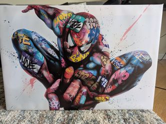 Medium - Wall art Gallery Wrapped Spider-Man Canvas 17.5 in x 25.5 in (1.5 ft x 2 ft)