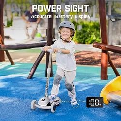 K9 Pro 3 Wheel Electric Scooter for Kids 3-6, Adjustable Height for Riders 3.3-4.6ft, 88 lbs, Up to 40 min, 3.5 Miles Range, AI & 2 Max Speed 3.7/6.2 