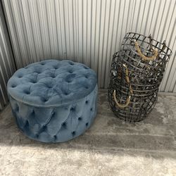 Ottoman /Wire baskets