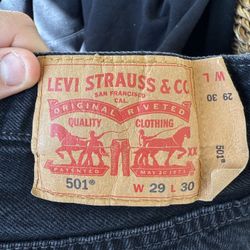 Black Levi Jeans - 501 29x30