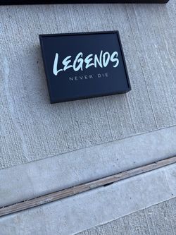 Legends Never Die Black Framed Sign
