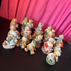 Rare Cherished Teddies Collectibles Numbered Lot Of 16
