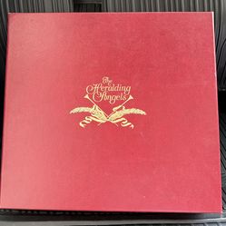 Franklin Mint Heralding Angels 12 Porcelain 24k Gold Christmas Ornaments Set