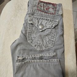 True Religion 34x31  Ricky Super T SEAL Grey M58859M19